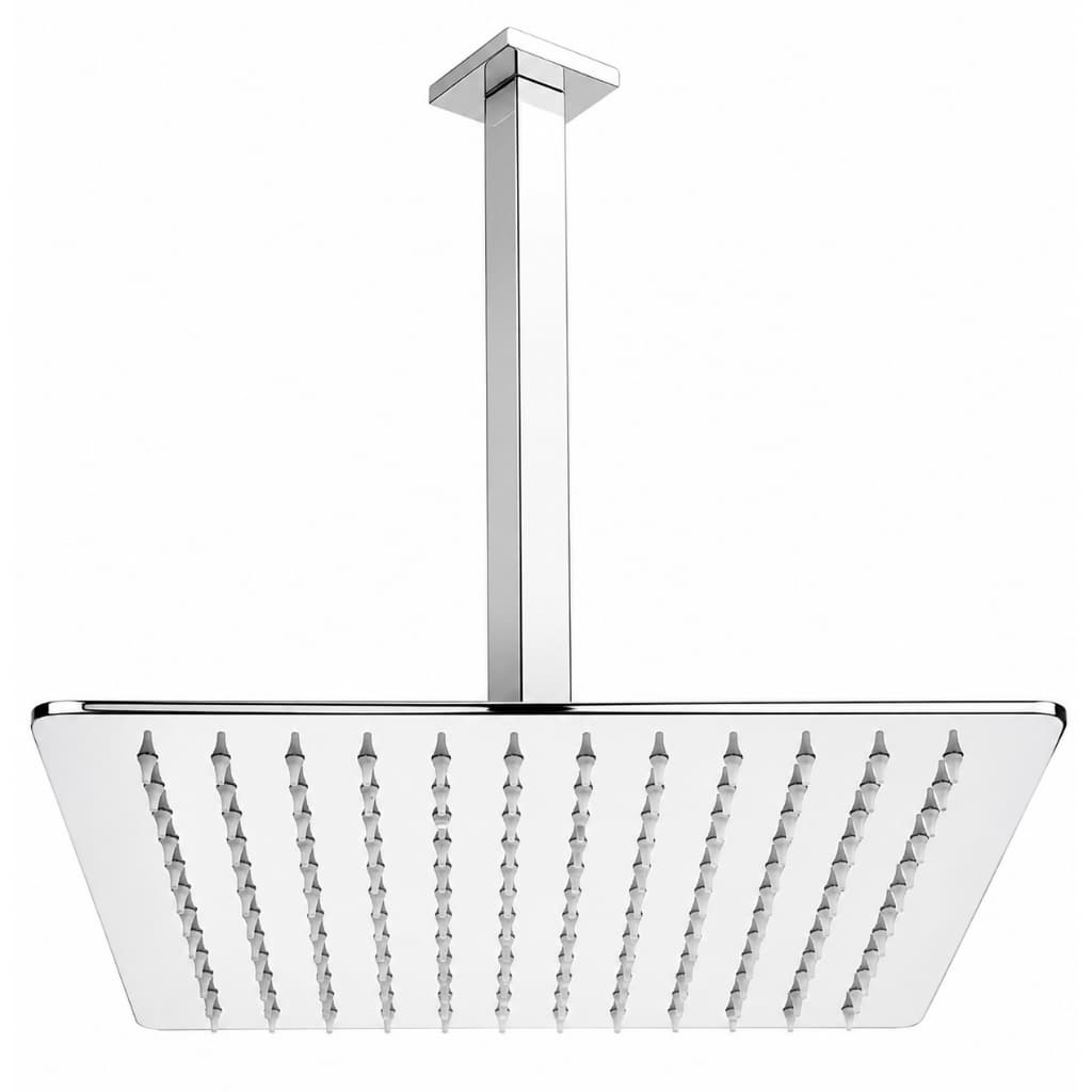 Ducha Cromada 30cm. Slim Quadrada Em Inox Para Teto
