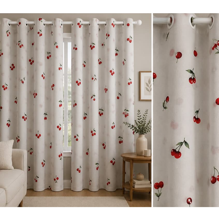 Cortina Estampada Floral 2,30 X 1,30 alt  Cortina pequena Cortina Flores Sala ou Quarto Decoração Sala