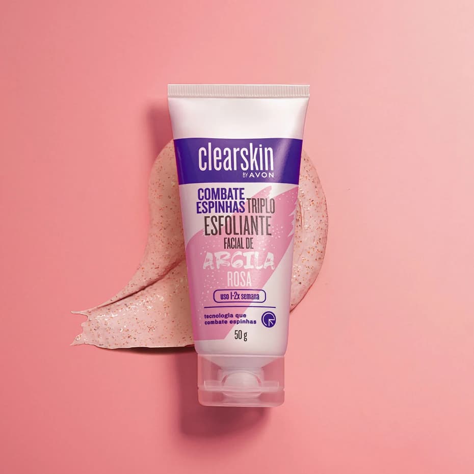 Sabonete Esfoliante Clearskin Avon Argila Rosa Combate Espinhas