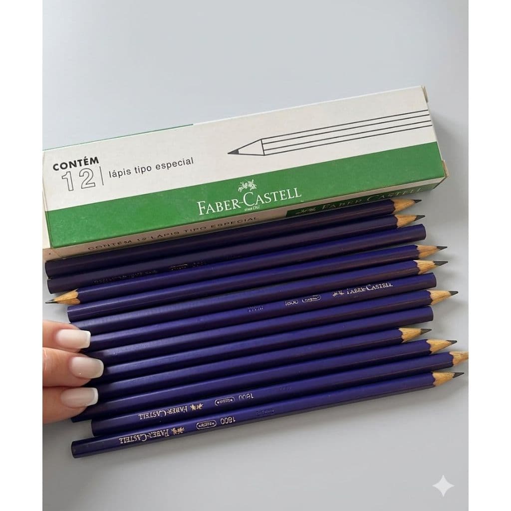 2 unidades Lápis Cópia Transferivel para Marcenaria Risca roxo Madeira ref 1800 Faber Castell
