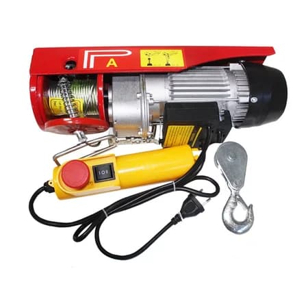 Talha Elétrica 400 a 800kg 220V Guindaste e Guincho para Elevação Uso Industrial e Residencial