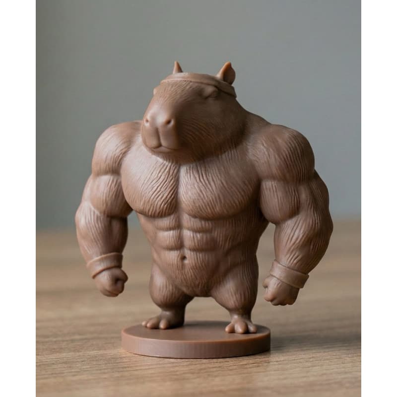 Mini wEscultura Fitnes | Hamster de Academia, Capivara Maromba e Companheiro de Treino | Decoração Geek para Academia