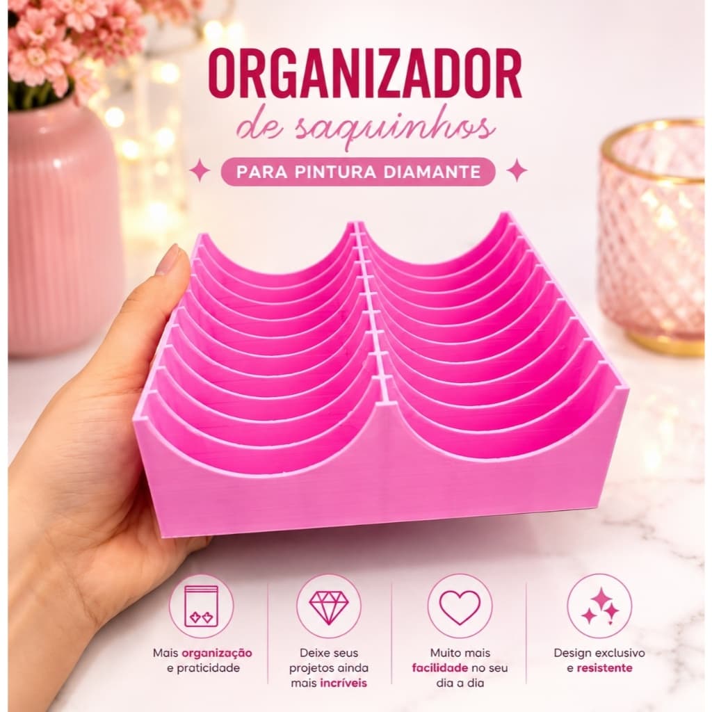 Organizador de saquinhos para pinturas diamantes