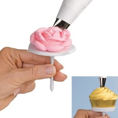 Kit Armador de Flores para Confeitaria com Prego Modelador e Bases Giratórias