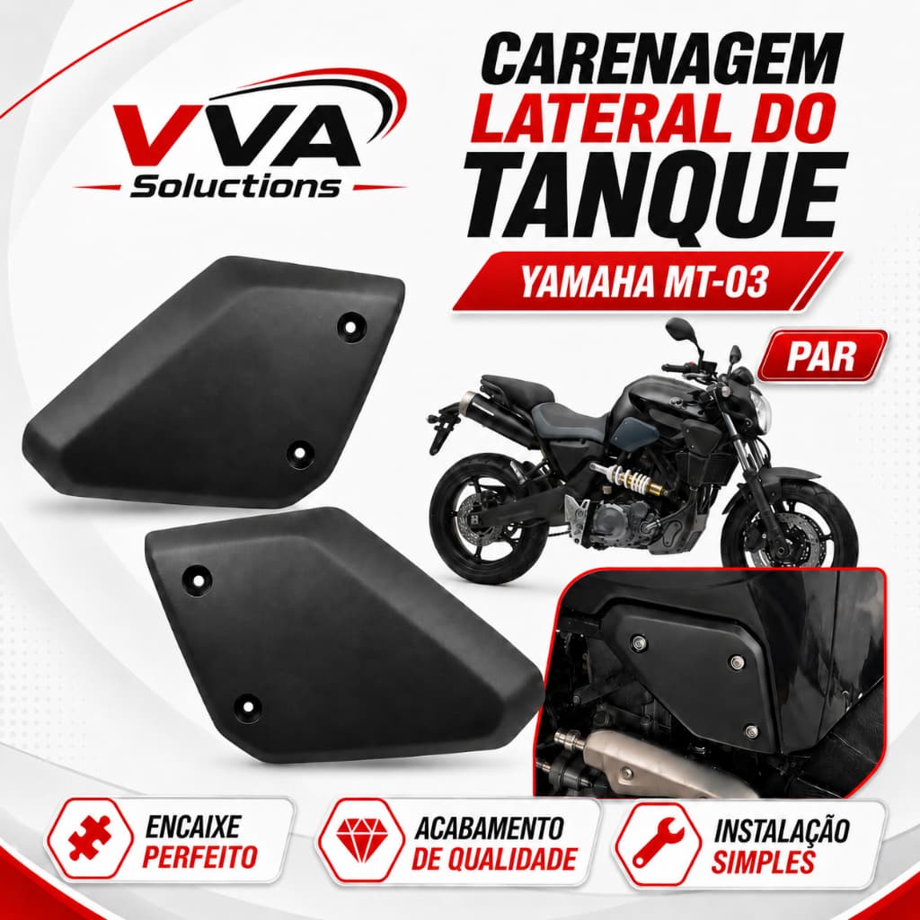 Acabamento [ Tampa ] lateral Yamaha MT03 2008
