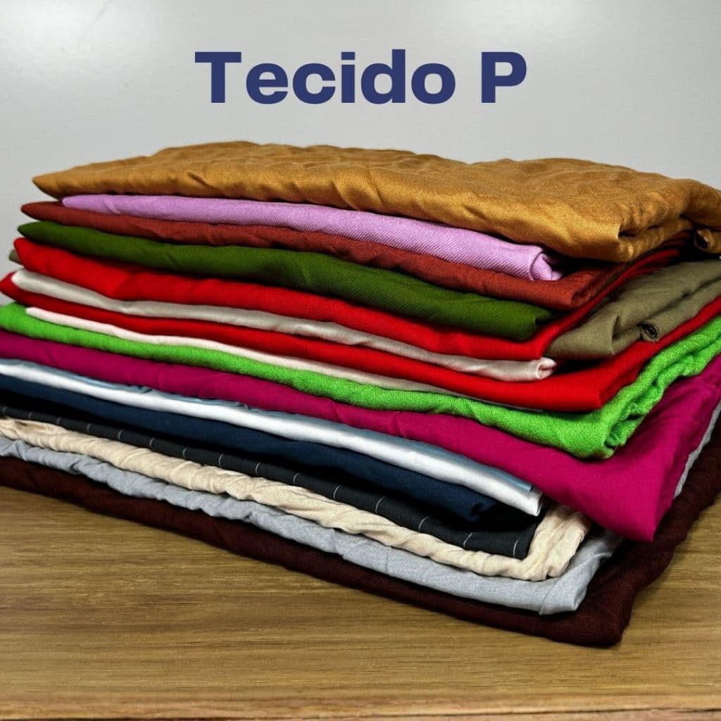 Pacote Retalhos Tecido P Liso Viscose e Algodão - Cores Sortidas para blusas, camisas, vestidos