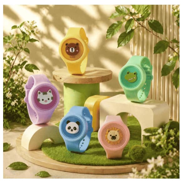 Pulseira Repelente Infantil Anti Mosquitos Dengue Pernilongo estampa de desenho animado luminoso