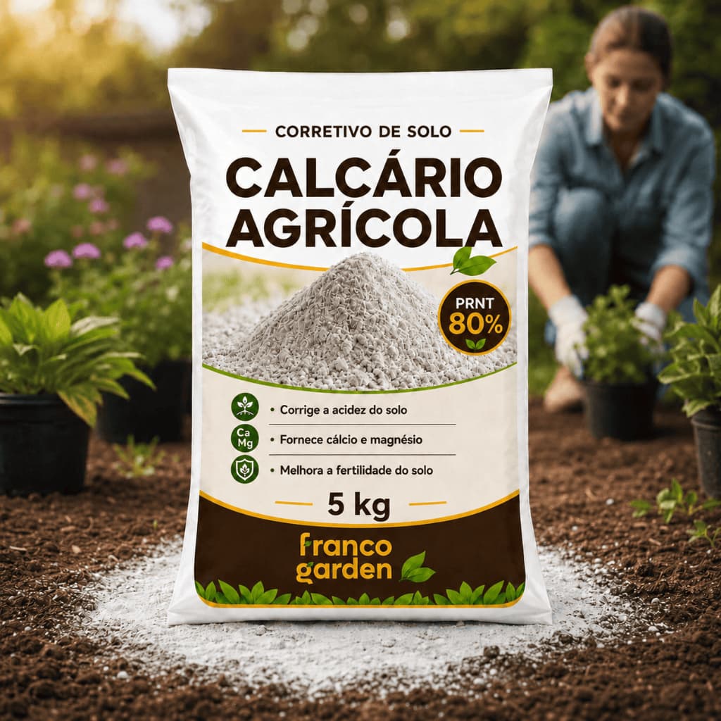 Adubo Calcário Agricola 5Kg para todos os tipos de plantas flores hortaliças frutíferas jardim
