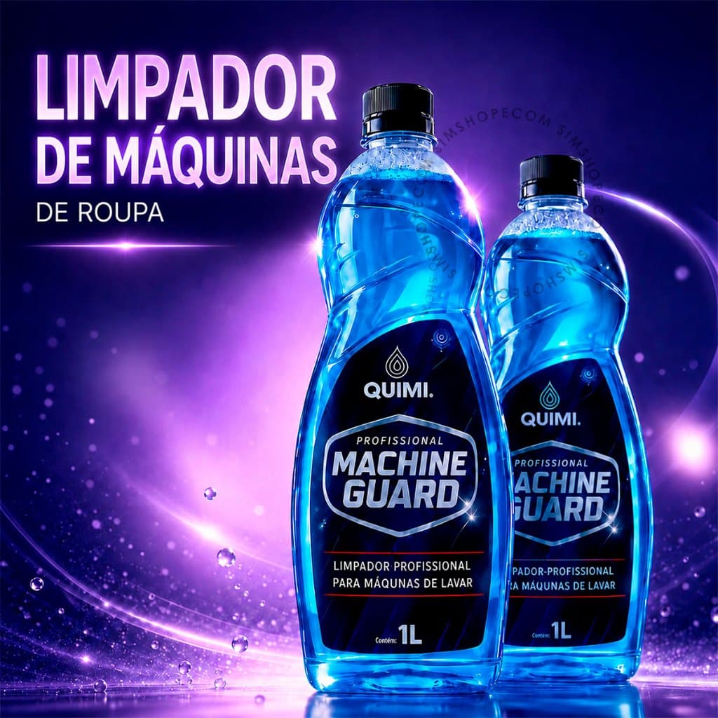 Limpador Máquina de Lavar Louça Roupa Remove Resíduos Profissional 1L Sem Danificar Máquina