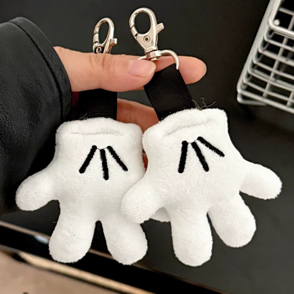 Chaveiro Luva Do Mickey Pelucia Personagem Disney Pendurador Bolsa E Mochila