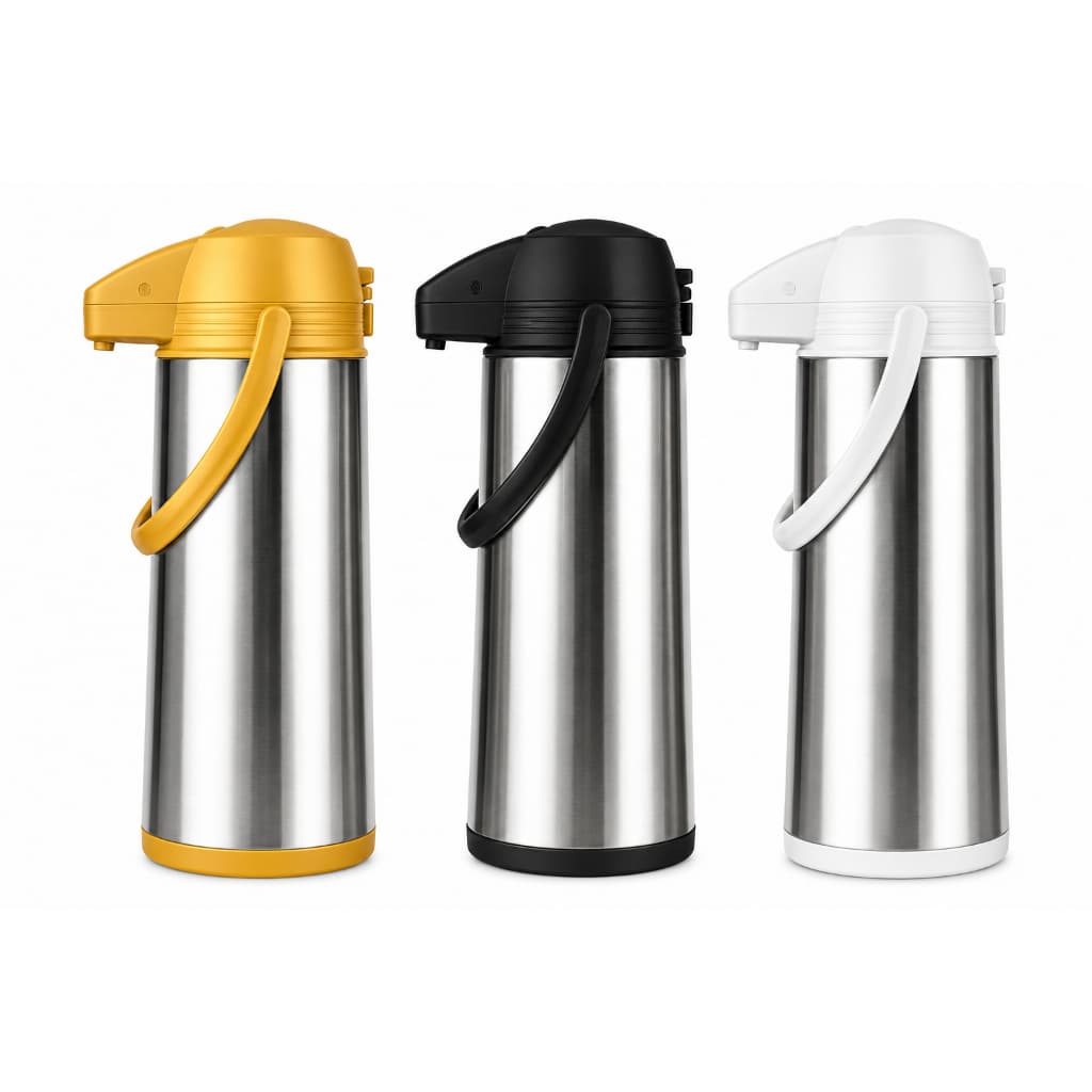 Garrafa Térmica Ponente Good Coffee 1L Inox com Sistema de Pressão, Ampola de Vidro e Alta Conservação Térmica
