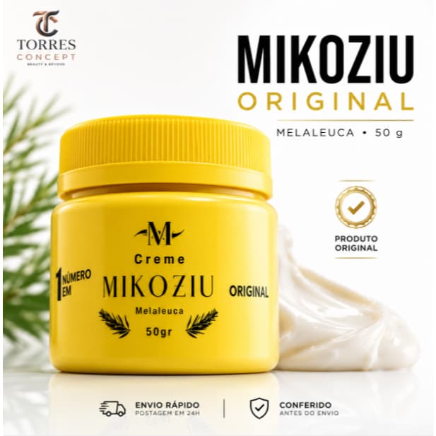 Creme Mikoziu Melaleuca Tratamento Micose Fungos Unha Pé Frieira Coceira Original 50g Forte