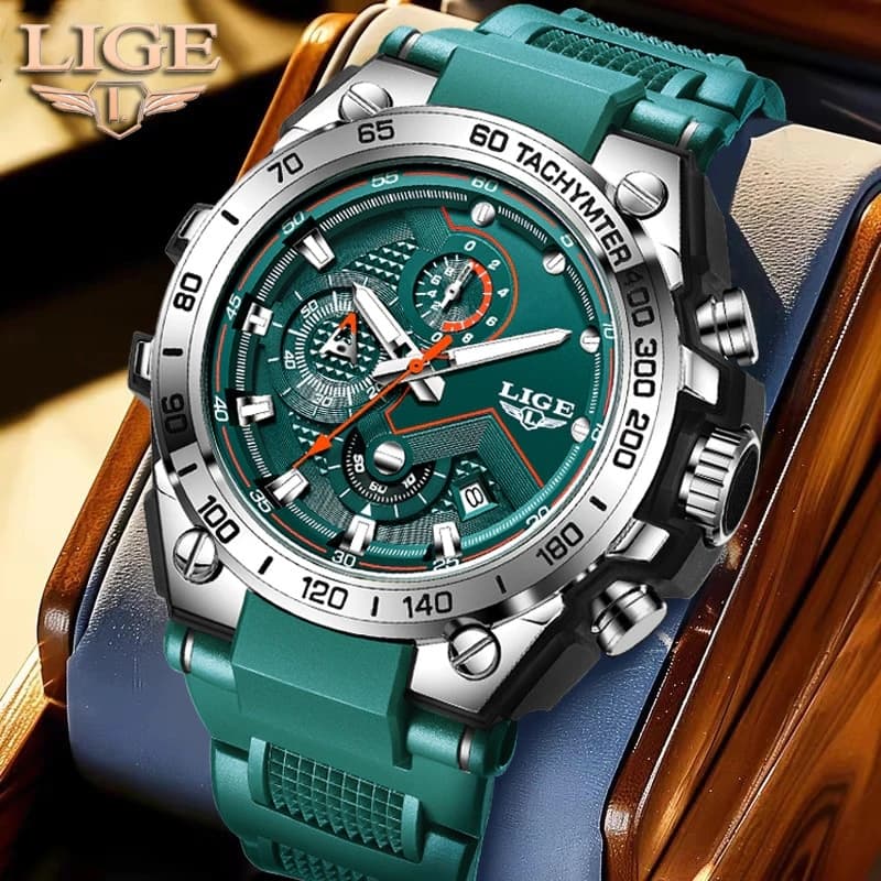 LIGE Relógio Luminoso Original Masculino Unissex Esportes Silicone À Prova D'água