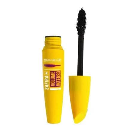 Máscara de Cílios Volume Intenso Safira Mega Volume Preto Alonga Define Resistente Longa Duração