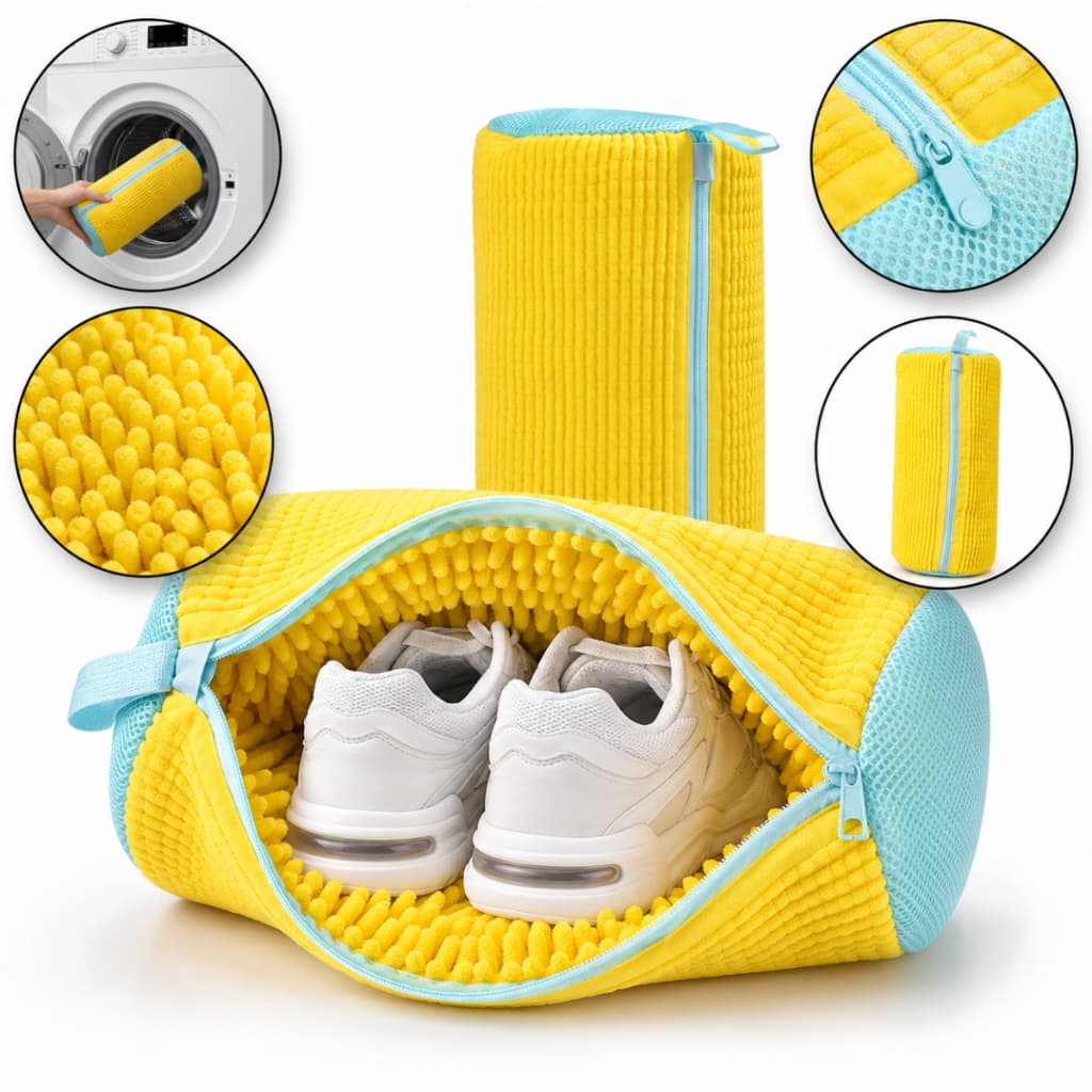 Saco Lavar Tênis Sapatos Maquina de Lavar Bolsa Limpeza Protecao Roupa Pratico Viagem Malha Sandalia