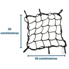 Rede Elastica Aranha  35x35 Moto Bagageiro Capacete  preto