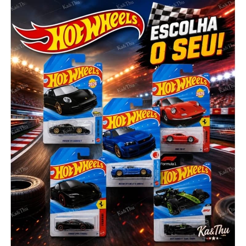 Carrinho miniatura Hot Wheels colecionáveis escolha o seu - 1:64