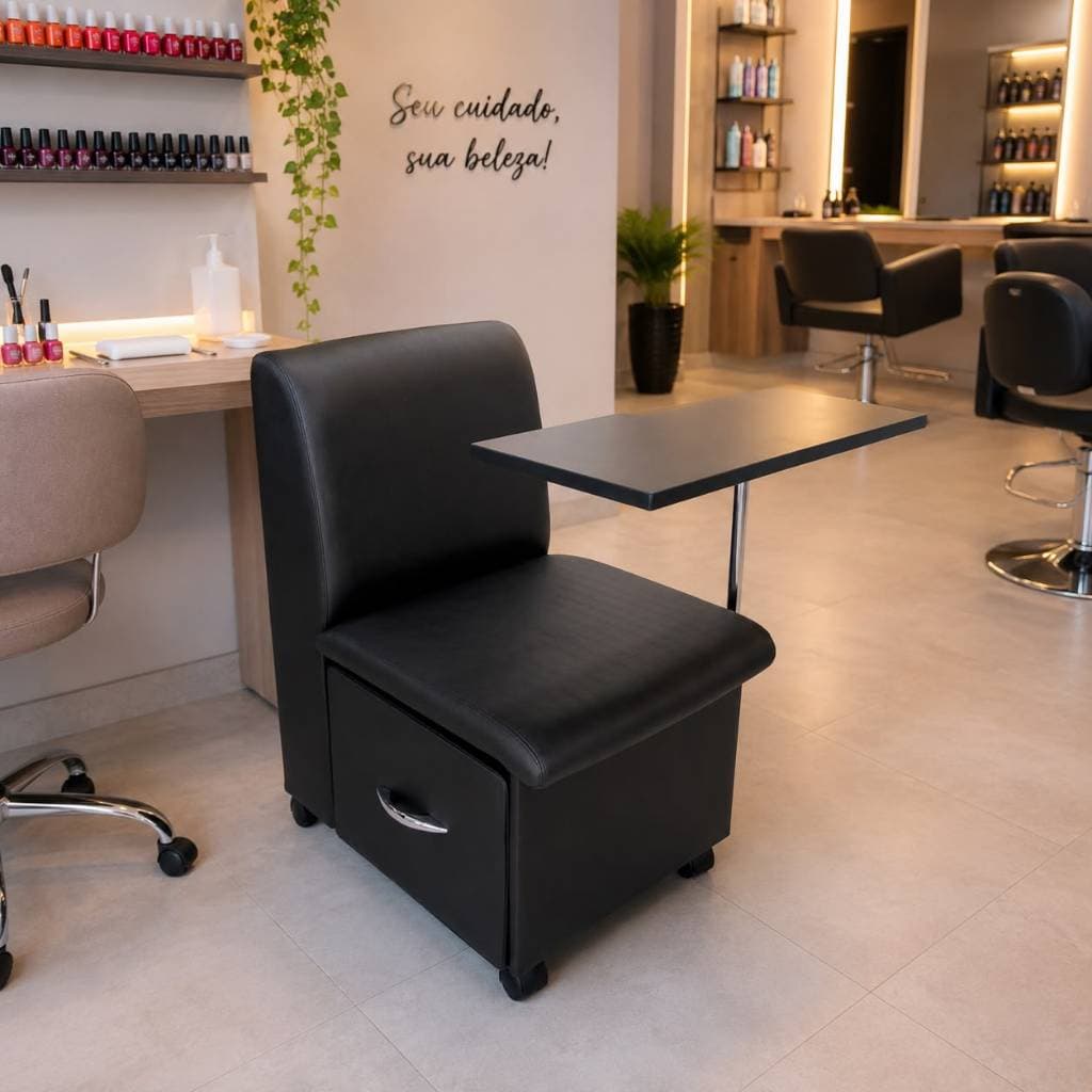 CADEIRA CIRANDA MANICURE MESA REGULAVEL E POLTRONA