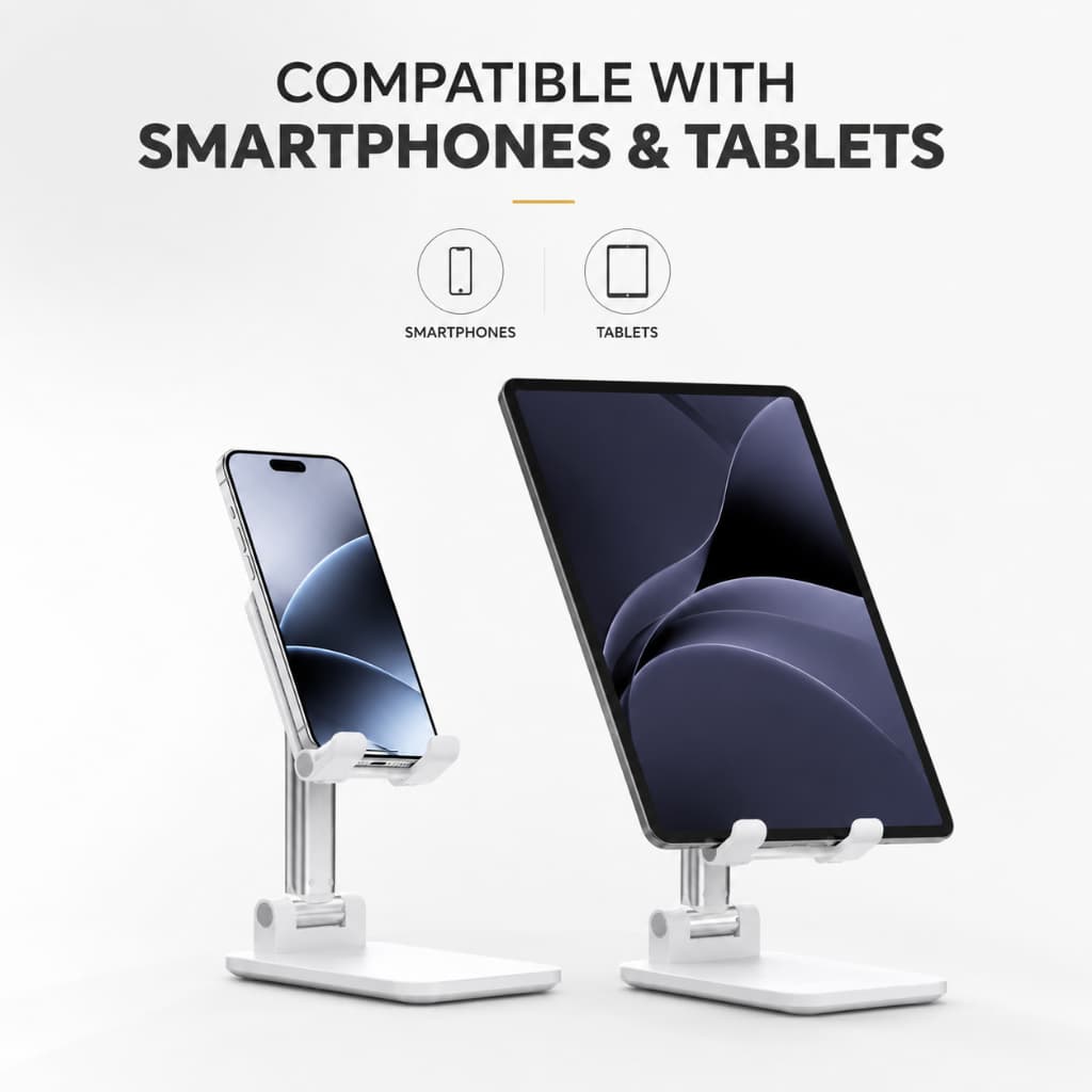 Suporte de Suporte de Telefone Móvel Ajustável, Suporte de Mesa Universal para Celular, iPhone, iPad, Xiaomi e Desktop