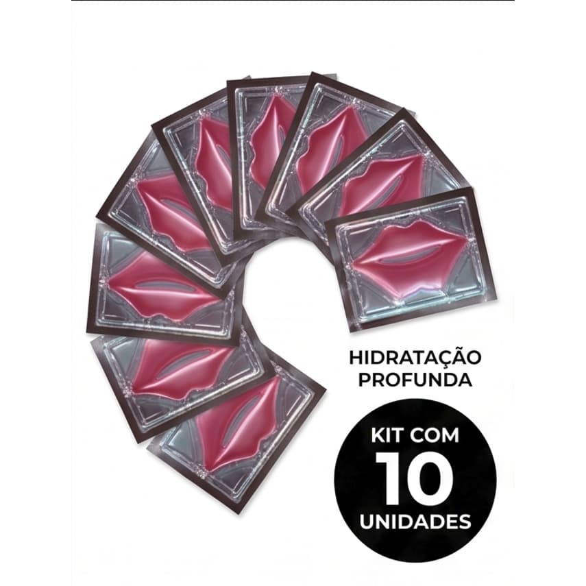 Kit 10 Mascara Labial Colágeno Hidratação Boca Skincare