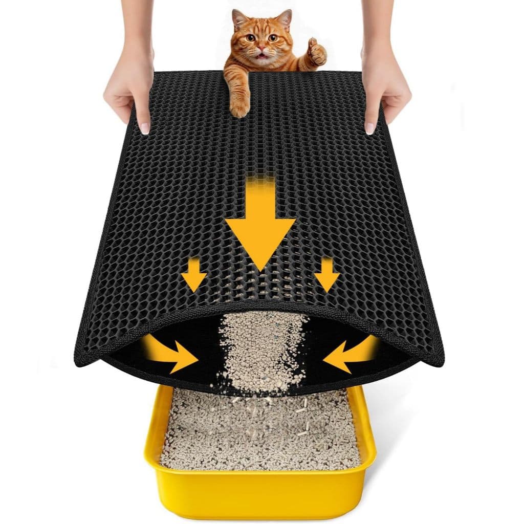 Tapete Eva Coletor de Areia Para Gato Lavável Higiênico Dupla Camada Tamanho 55x75cm