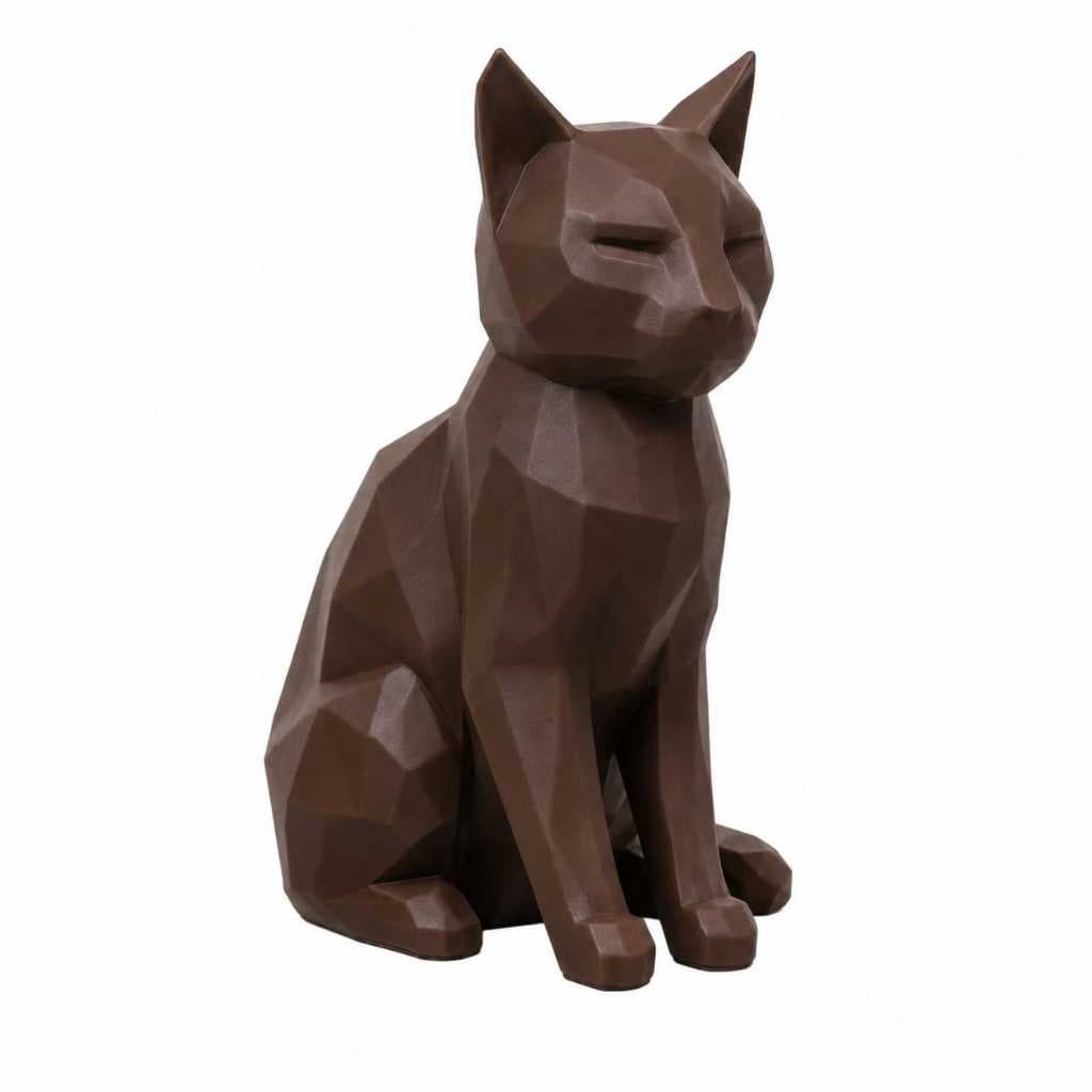 ​Estátua Gato Decorativo Minimalista Geométrico Moderno Enfeite Sala Quarto Rack Escritório CORES VARIADAS