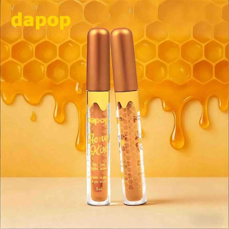 Gloss Lip Oil Mel Honey Kiss Dapop – Hidratação, Brilho Natural e Efeito Suave nos Lábios