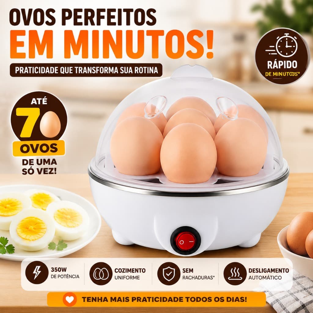 Cozedor de Ovos Elétrico Portátil New Star 110V/220V a Vapor Multifuncional para Legumes