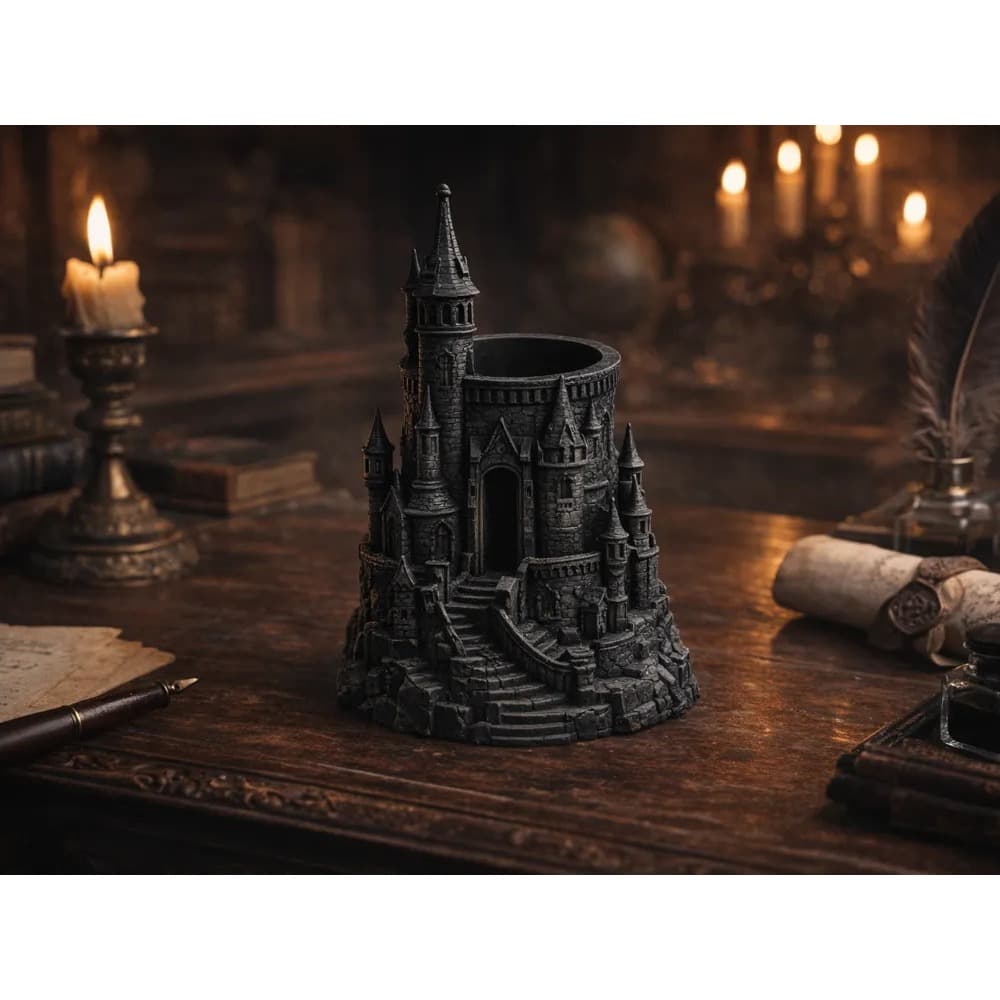 Porta Canetas Hogwarts Escola de Magia Organizador de Mesa Decoração Escritório