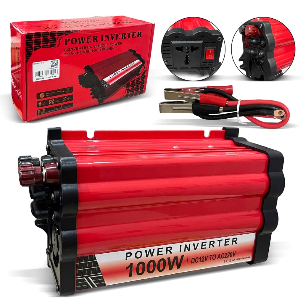 Inversor de Energia 1000W/2000W, converte CC 12V para CA 220V, compatível com eletrodomésticos e veículos