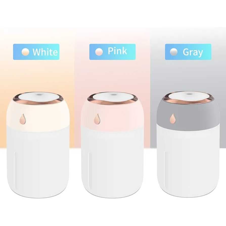 Mini Umidificador de Ar Portátil 330ml USB Névoa Fria LED Aromatizador Difusor de Aroma para Quarto Casa Mesa