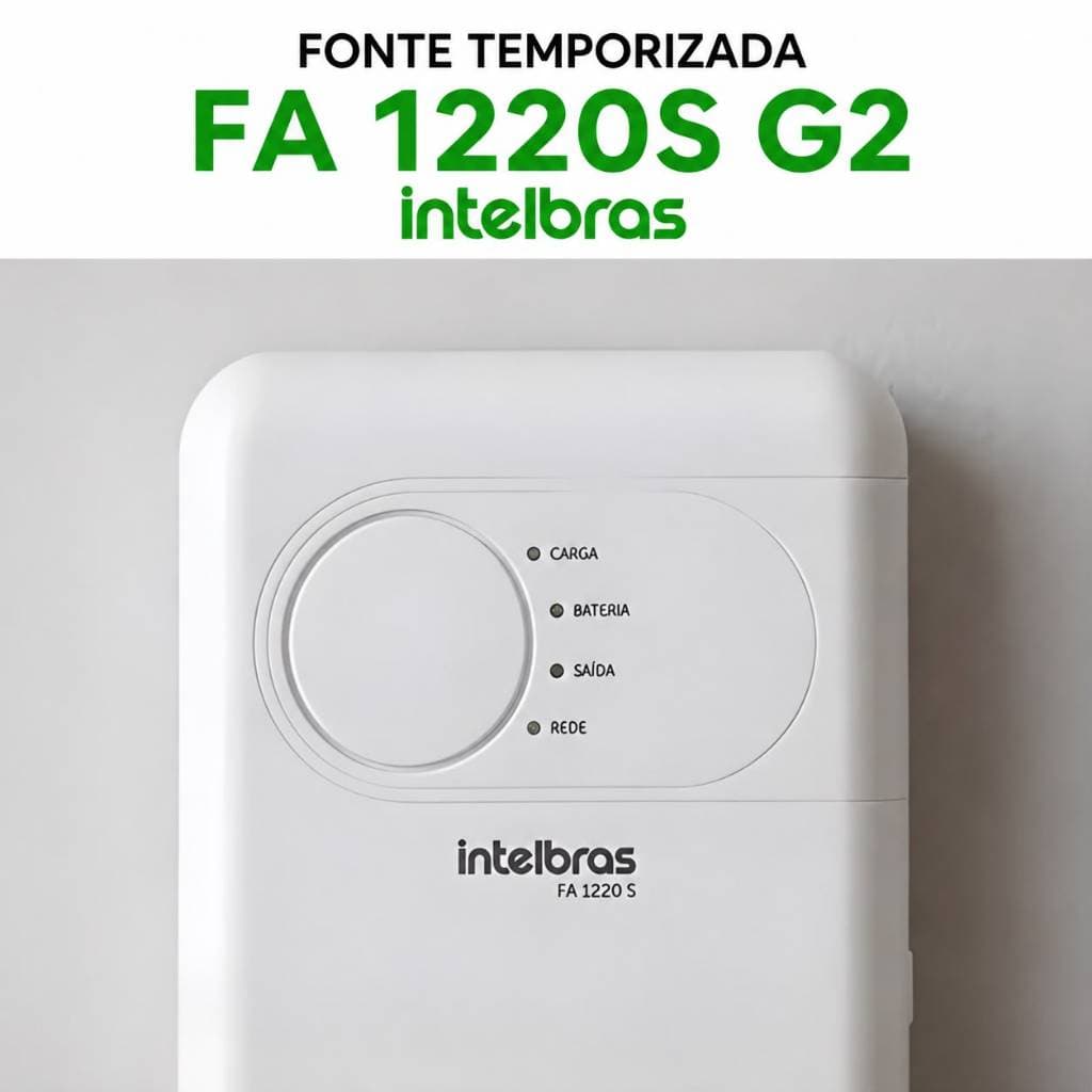 Fonte temporizada FA 1220S G2 Intelbras Fonte Carregadora Intelbras para controle de acesso 12v 2A