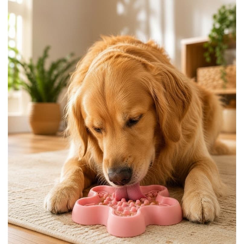 Comedouro Educativo Lento Pets 24cm Anti Estresse Anti Engasgo Controle Obesidade Cachorros Gatos
