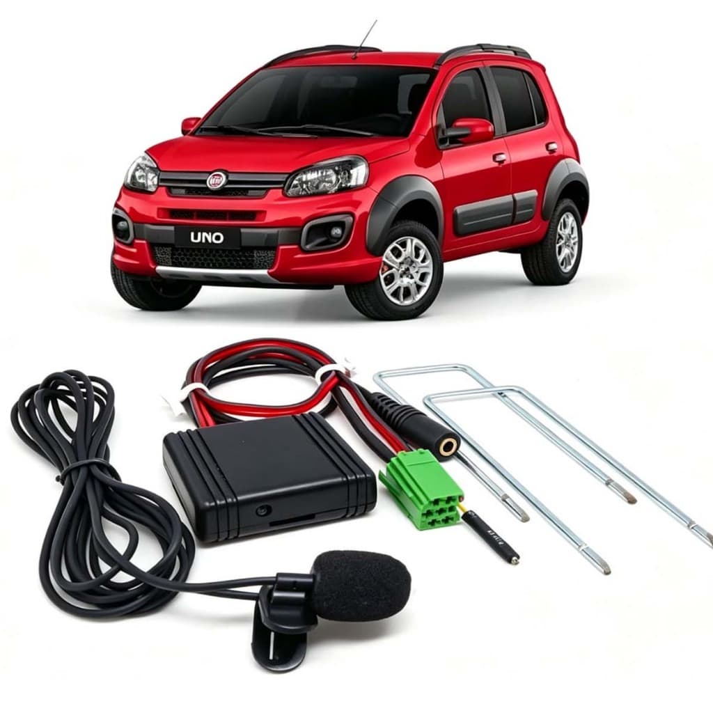 Bluetooth do som original FIAT Novo UNO musica audio e chamadas