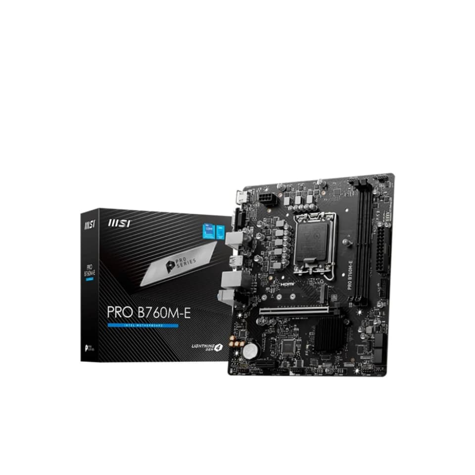 MB MSI PRO B760M-E DDR4 p/ Intel LGA1700 2xDDR4/1xPCI-e/4xSATA/2xM.2