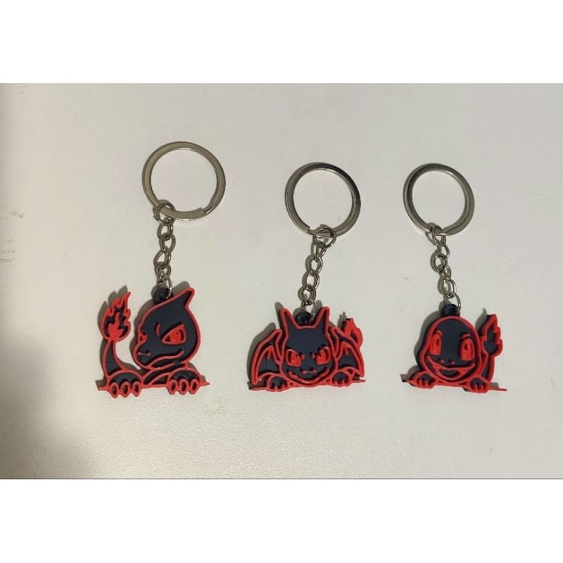 Chaveiros Pokémon / trio de chaveiros / Kit chaveiros / Impressão 3D