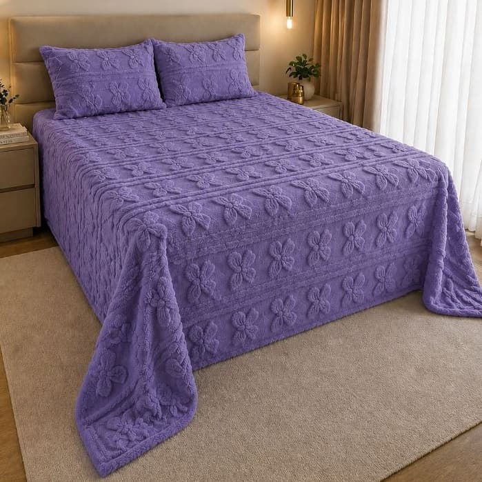 Kit cobertor manta cobre Aconchego leito com fronhas casal 2,20 x 2,40- PROMOÇÃO