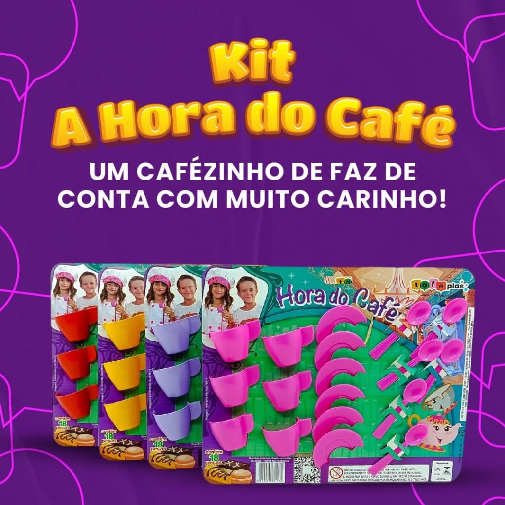 Kit Hora Do Café Infantil Brinquedo Faz De Conta Educativo Tafeplas
