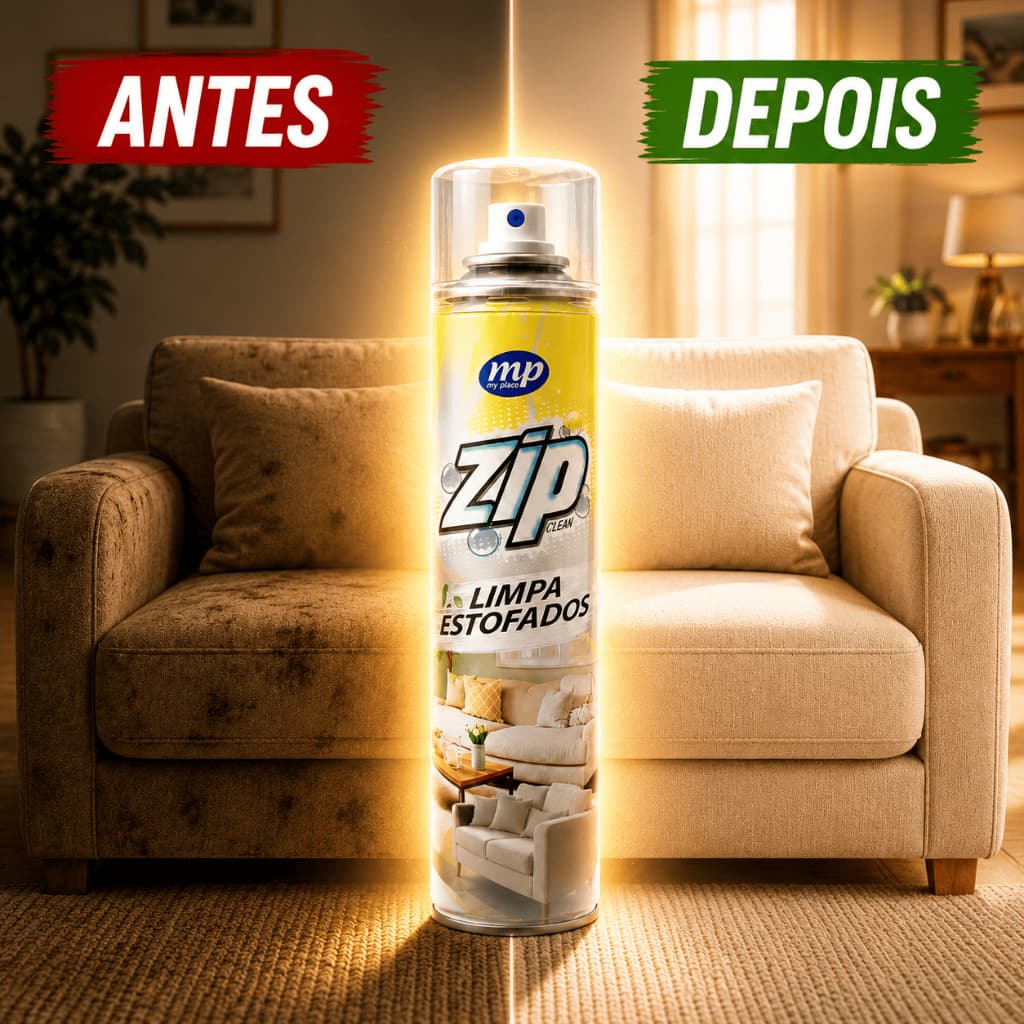 Limpa Estofados Zip 300ml Espuma Ativa Limpeza a Seco Sofá Colchão Banco de Carro Tapete Carpete Multiuso Kit 1 2 3 4 5