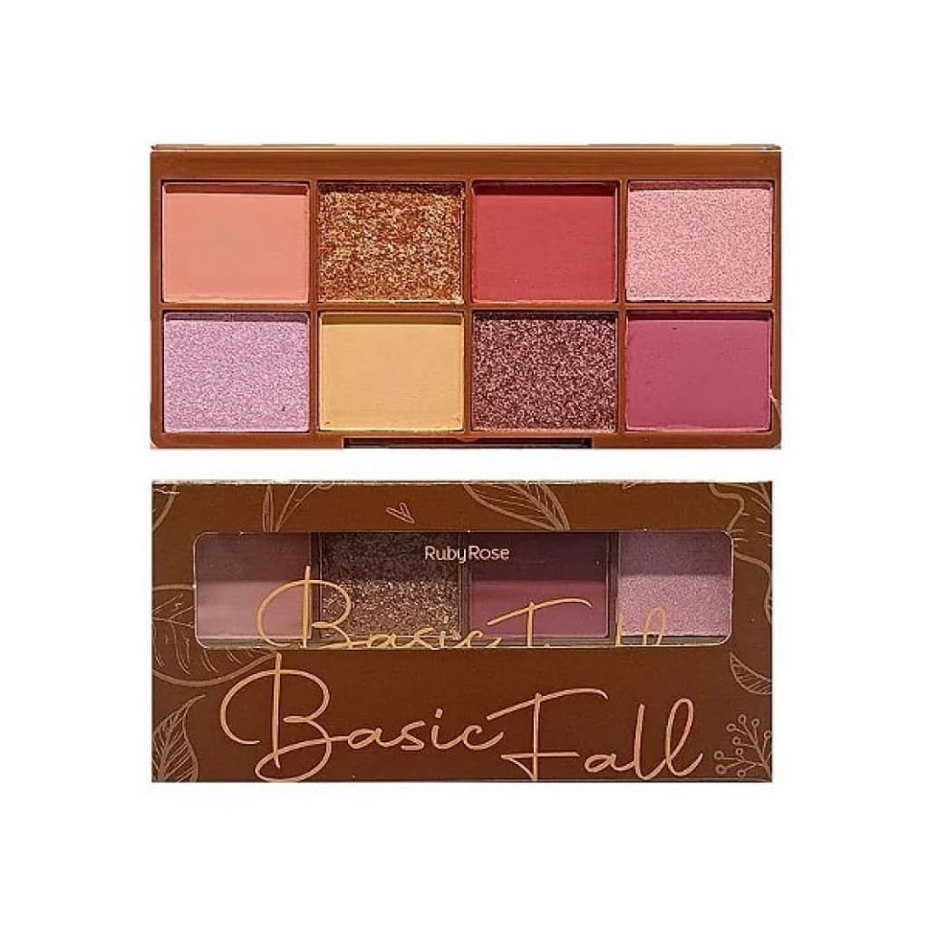 Paleta de Sombras Basic Fall Ruby Rose com 8 Cores