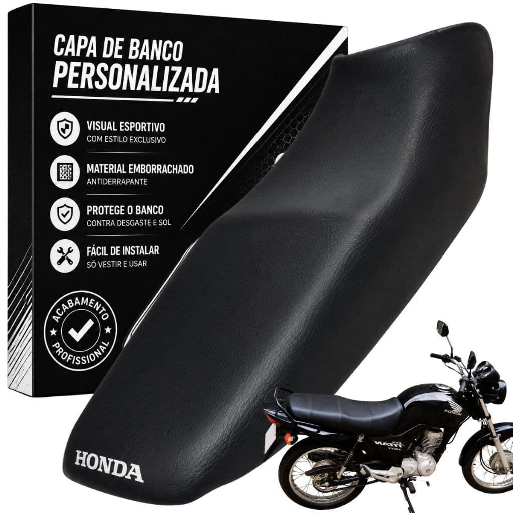 Capa Banco Honda CG Titan Fan Start Cargo 125 150 160 2000 A 2025 Com Ou Sem Logo Original