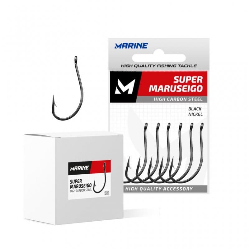 Anzol Super Maruseigo Black Nickel Marine Original Caixa Ou Cartela Reforçado Vários Tamanhos Pesca