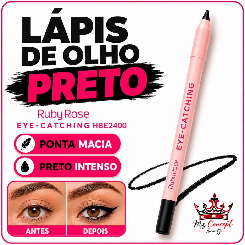 LAPIS Olho Ruby Rose Eye Catching E2400 HB2400 Preto 1 8g