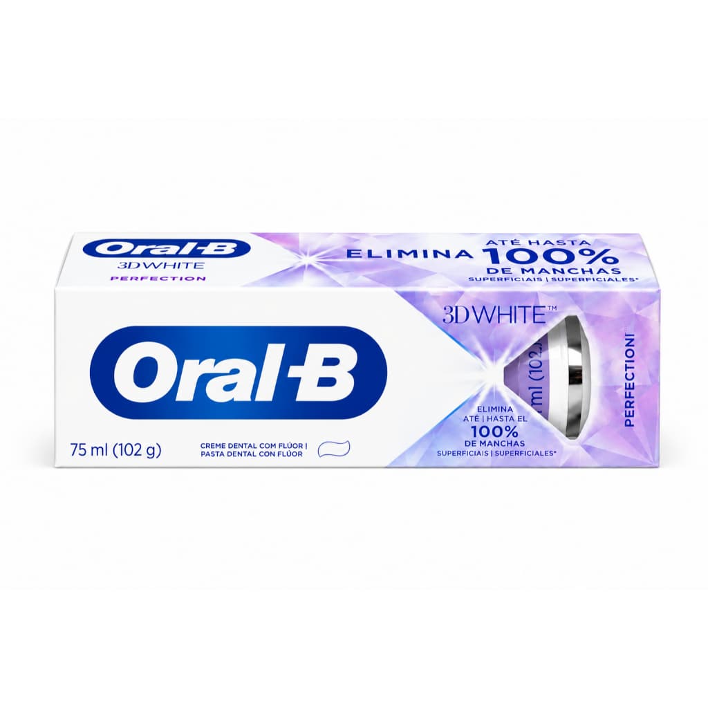 Creme Dental Oral-B 3D White Perfection 102g Higiene Bucal