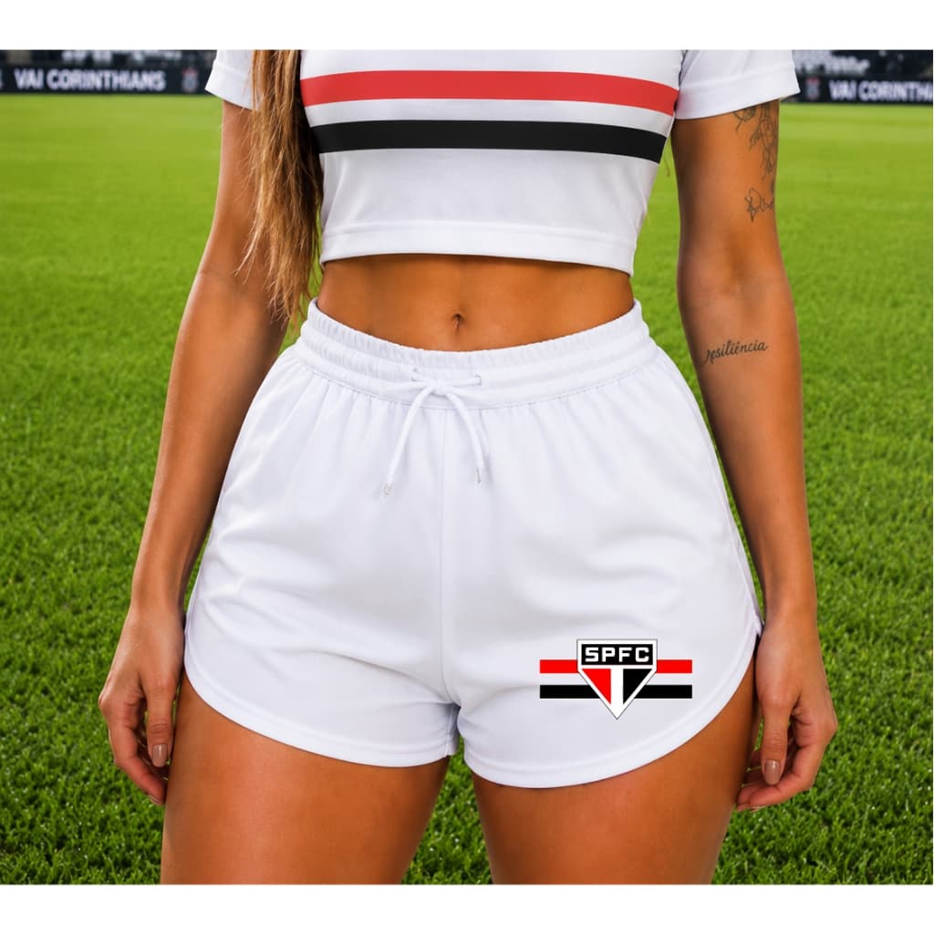 SHORT ACADEMIA FEMININO SÃO PAULO TECTEL
