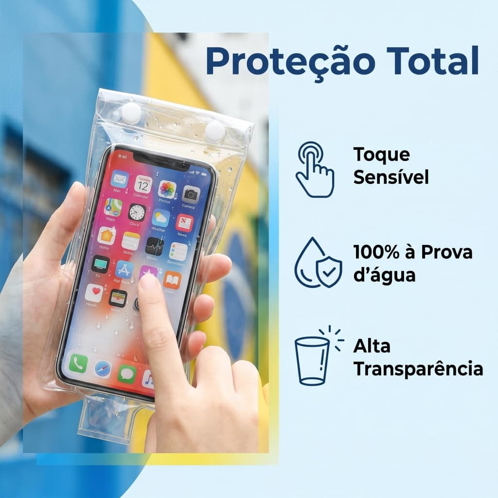 Capa Protetora Impermeável Para Celular de Moto Resistente