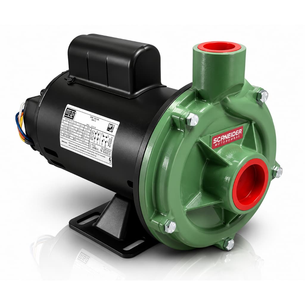 Bomba Centrífuga Schneider BC-92s 1,0 Cv 127/220v Motor Weg Rotor Alumínio