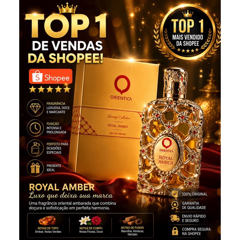 Perfume Unissex Orientica Royal Amber 80ml – Fragrância Versátil