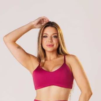 Top Fitness  Academia Liss fitwear de Alças finas e Costas Nuas em Poliamida Premium