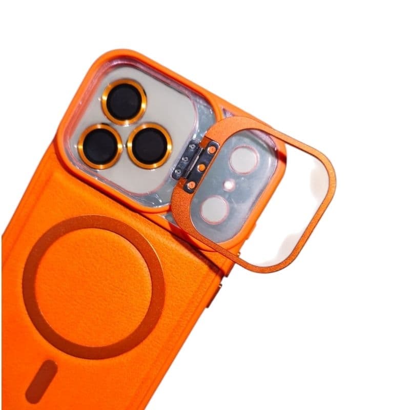 Capinha Para iPhone 17 PRO,MAX  Premium, com detalhes em couro +proteção de lente capa para Celular